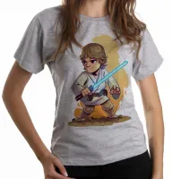 Baby look blusa Feminina Star Wars Luke Skywalker jedi - Foto 5