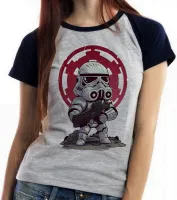 Baby look blusa Feminina Stormtrooper star wars soldado - Foto 4