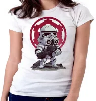 Baby look blusa Feminina Stormtrooper star wars soldado - Foto 5