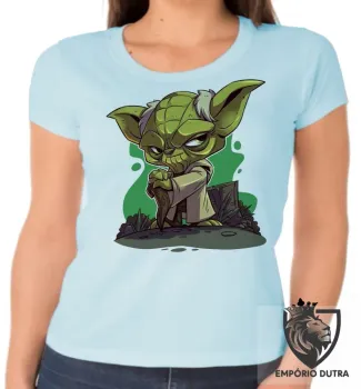 Baby look blusa Feminina Mestre yoda star wars jedi - Foto 2