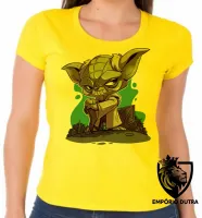 Baby look blusa Feminina Mestre yoda star wars jedi - Foto 3