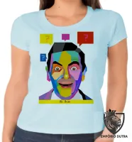 Baby look blusa Feminina Mister Bean serie seriado engraçado risos - Foto 4