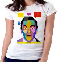 Baby look blusa Feminina Mister Bean serie seriado engraçado risos - Foto 5