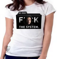 Baby look blusa Feminina Mister Robot serie seriado - Foto 5