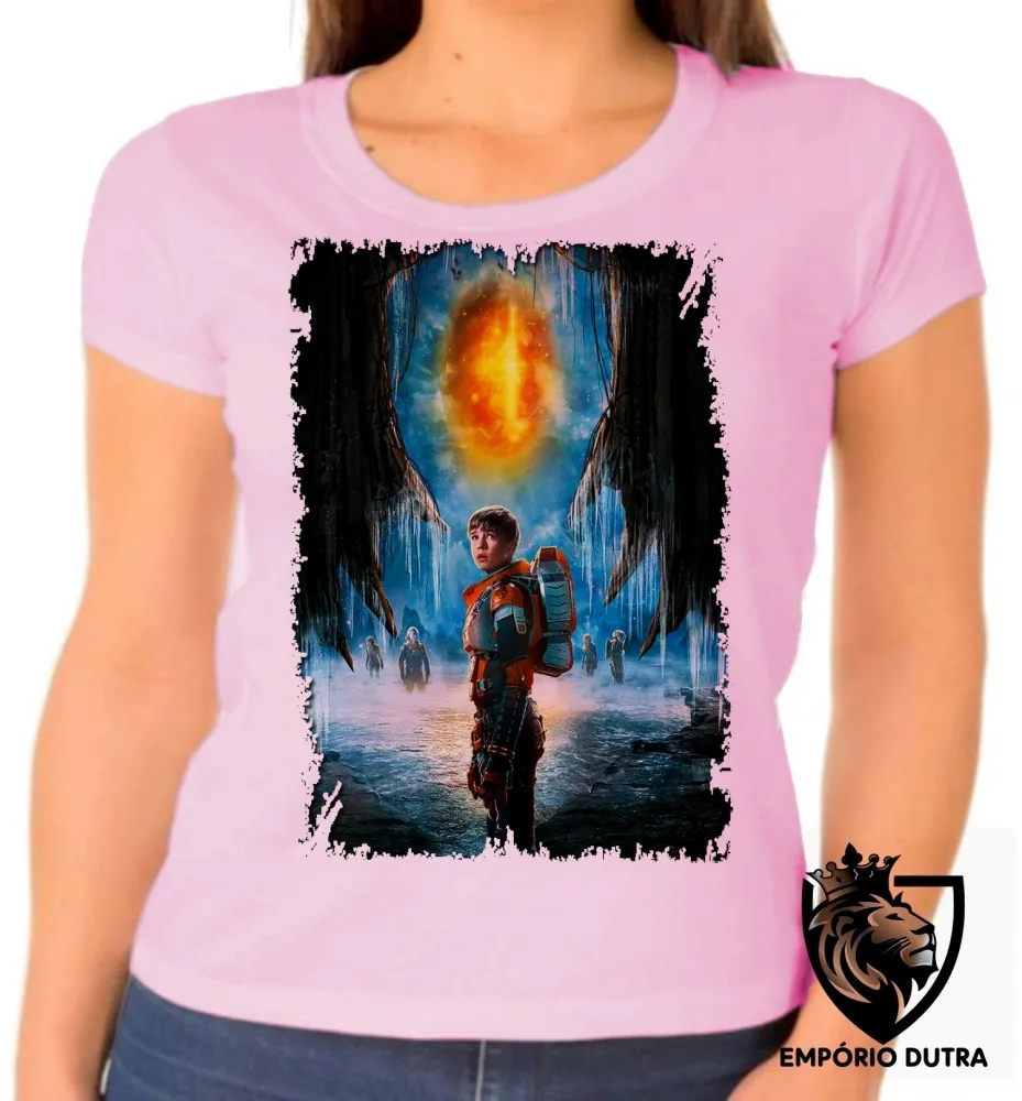 Baby look blusa Feminina Perdidos no Espaço Imagem