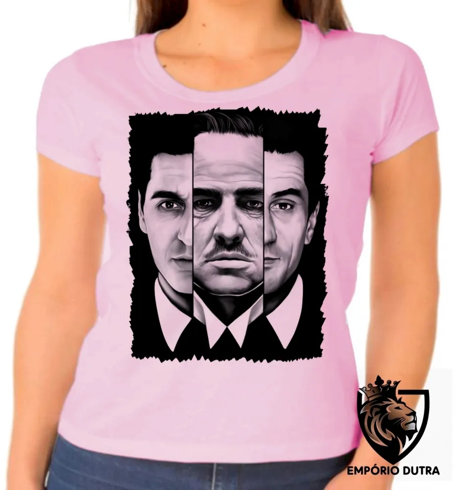 Baby look blusa Feminina poderoso chefão the godfather familia mafia