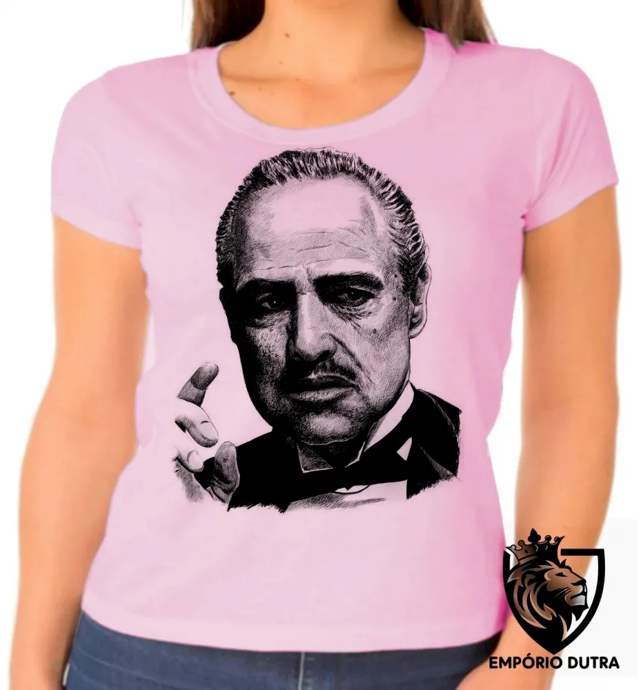 Baby look blusa Feminina poderoso chefão the godfather marlon brando