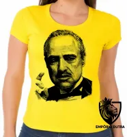 Baby look blusa Feminina poderoso chefão the godfather marlon brando - Foto 5