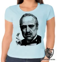 Baby look blusa Feminina poderoso chefão the godfather marlon brando - Foto 6