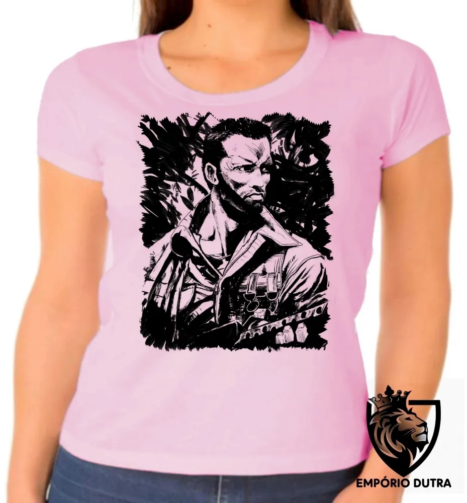 Baby look blusa Feminina predador exterminador arnold schwarzenegger Imagem