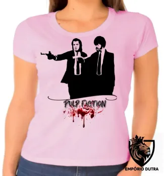 Baby look blusa Feminina Pulp Fiction filme travolta Quentin Tarantino