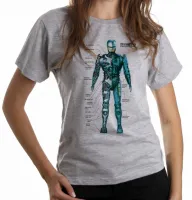 Baby look blusa Feminina Robocop policia arma armadura - Foto 6