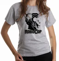 Baby look blusa Feminina Robocop policial futuro filme cabeça - Foto 6