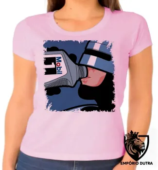 Baby look blusa Feminina Robocop Mobil