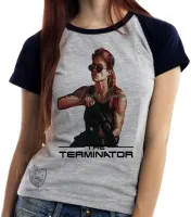 Baby look blusa Feminina Sarah Connor exterminador do futuro - Foto 2