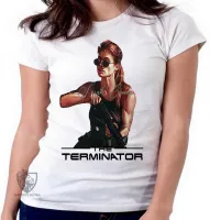 Baby look blusa Feminina Sarah Connor exterminador do futuro - Foto 3