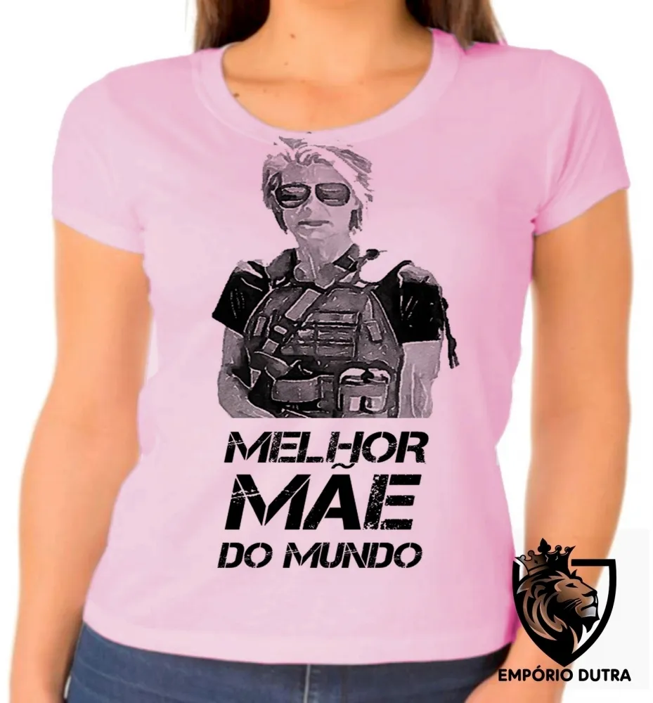 Baby look blusa Feminina Sarah Connor melhor mãe mundo