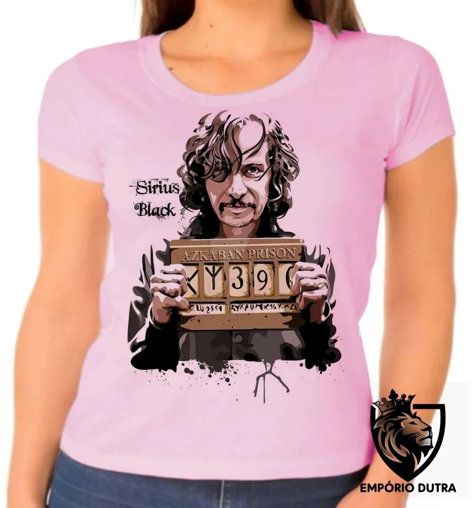 Baby look blusa Feminina Sirius Black harry poter personagem Imagem