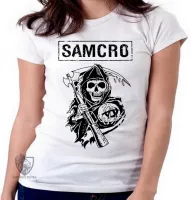 Baby look blusa Feminina soa samcro harley moto - Foto 3
