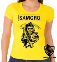 Baby look blusa Feminina soa samcro harley moto - Foto 6