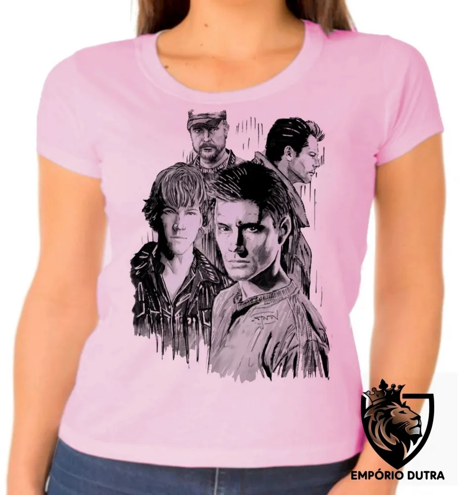 Baby look blusa Feminina Sobrenatural irmãos Winchester serie Imagem