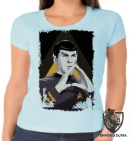 Baby look blusa Feminina Spock star trek - Foto 2