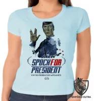 Baby look blusa Feminina Spock para presidente - Foto 2