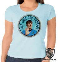 Baby look blusa Feminina Spock vida longa e próspera - Foto 2
