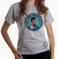 Baby look blusa Feminina Spock vida longa e próspera - Foto 5