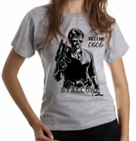 Baby look blusa Feminina Stallone Cobra você é um cocô rambo - Foto 3
