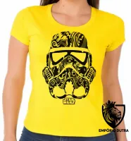 Baby look blusa Feminina Star Wars Stormtrooper soldado - Foto 3