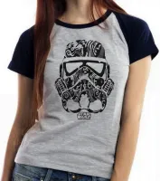 Baby look blusa Feminina Star Wars Stormtrooper soldado - Foto 4