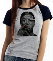 Baby look blusa Feminina Sylvester Stallone rambo os Mercenarios charuto - Foto 4