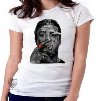 Baby look blusa Feminina Sylvester Stallone rambo os Mercenarios charuto - Foto 5