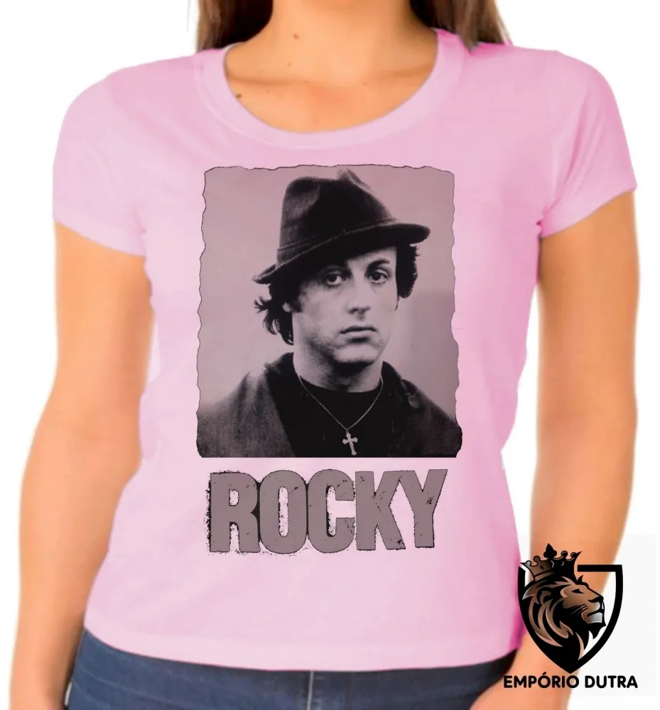 Baby look blusa Feminina Sylvester Stallone rocky balboa filme