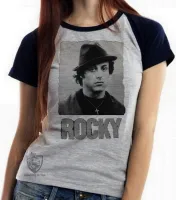 Baby look blusa Feminina Sylvester Stallone rocky balboa filme - Foto 5
