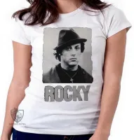 Baby look blusa Feminina Sylvester Stallone rocky balboa filme - Foto 6