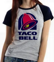 Baby look blusa Feminina Taco Bell restaurante demolidor - Foto 6