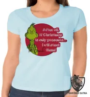 Baby look blusa Feminina The Grinch Christmas only presents natal - Foto 2
