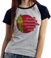 Baby look blusa Feminina The Grinch Christmas only presents natal - Foto 3