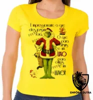 Baby look blusa Feminina The Grinch Lixo Luxo natal presentes - Foto 3