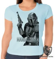 Baby look blusa Feminina The Mandalorian arma - Foto 2