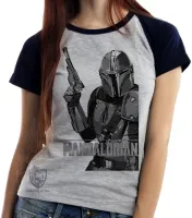 Baby look blusa Feminina The Mandalorian arma - Foto 4