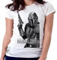 Baby look blusa Feminina The Mandalorian arma - Foto 5