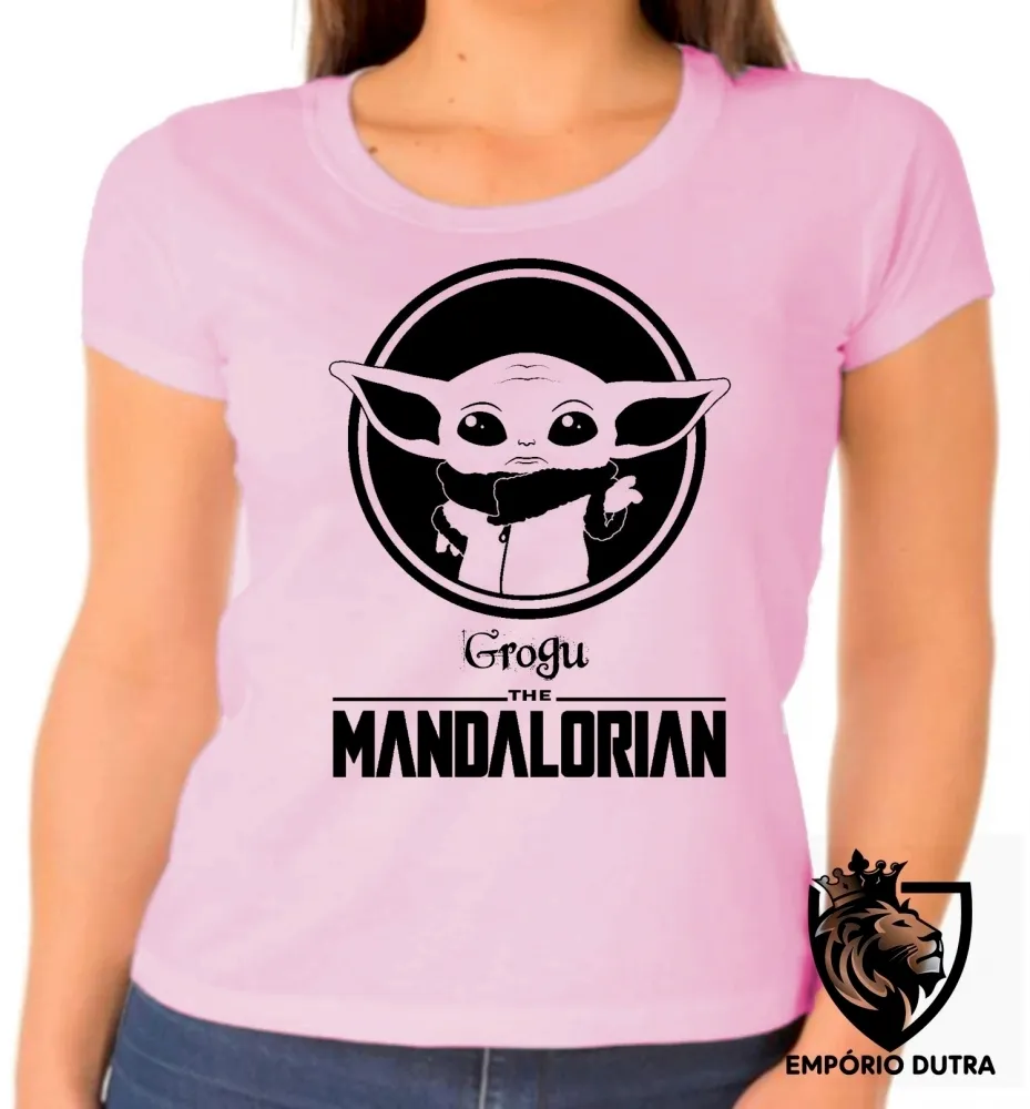 Baby look blusa Feminina The Mandalorian baby Grogu