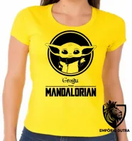 Baby look blusa Feminina The Mandalorian baby Grogu - Foto 3