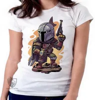 Baby look blusa Feminina The Mandalorian desenho - Foto 5