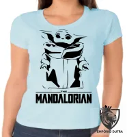 Baby look blusa Feminina The Mandalorian Grogu bebê - Foto 2