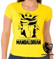 Baby look blusa Feminina The Mandalorian Grogu bebê - Foto 3