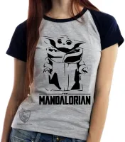 Baby look blusa Feminina The Mandalorian Grogu bebê - Foto 4